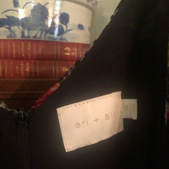 Anthropologie Eri & Ali Burnout Velvet Midi Tea Length Dress Size 14 Worn Once - Picture 4 of 5